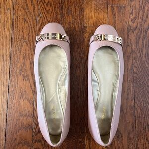 Coach Bianca Leather Pink Women's Flats